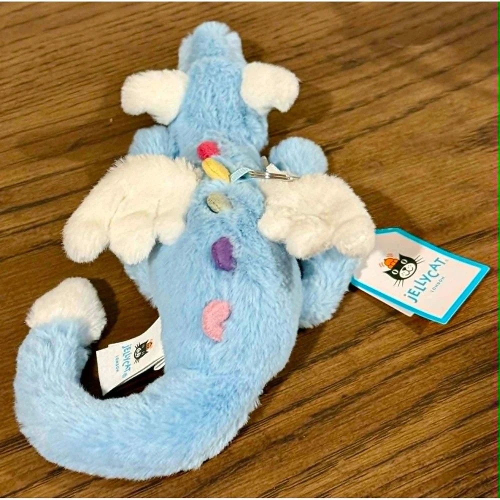NWT Authentic Jellycat Sky Dragon Bag Charm Keychain Collectible SAME DAY SHIP